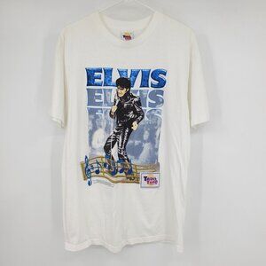 Vintage Non Working Touch Tone 1997 Elvis Presley Graphic USA T Shirt Large